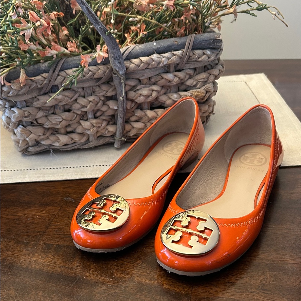 Tory Burch Patent Leather Flats Size 5 1/2. NWOT